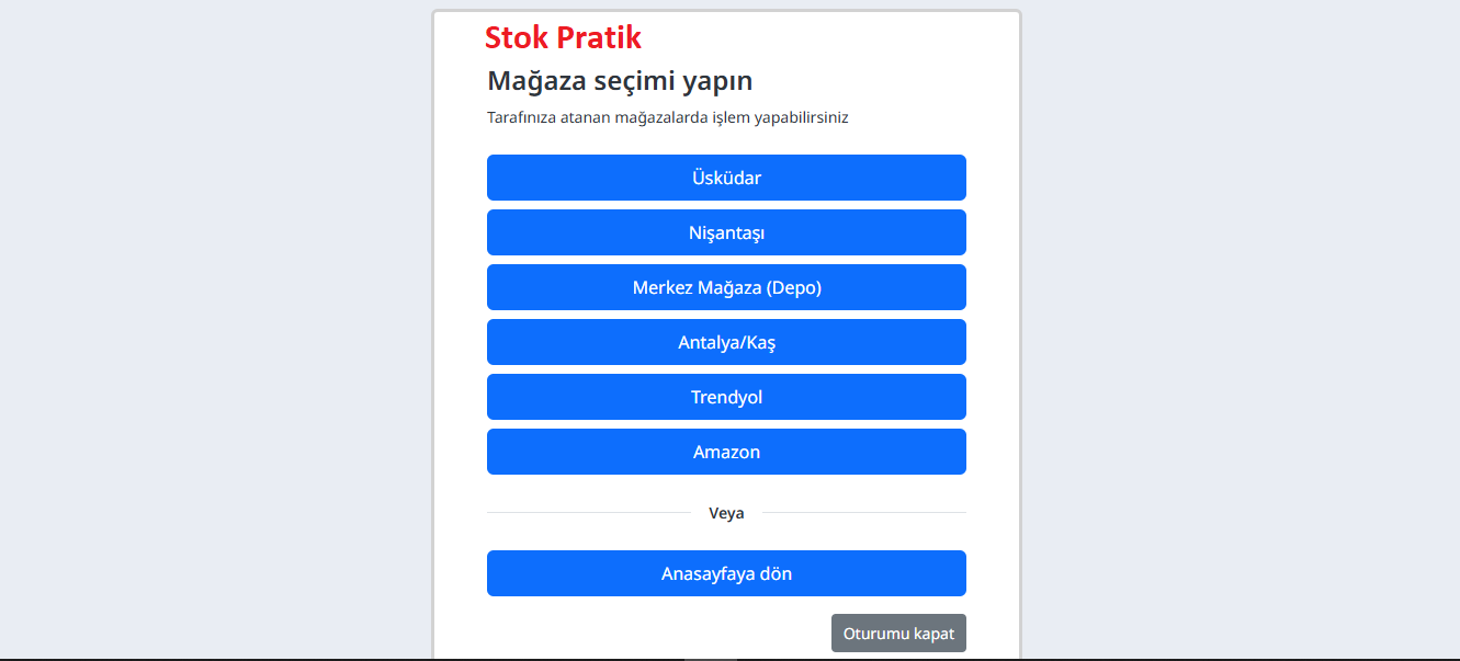 Stok Pratik Detaylı Dashboard Ekranı