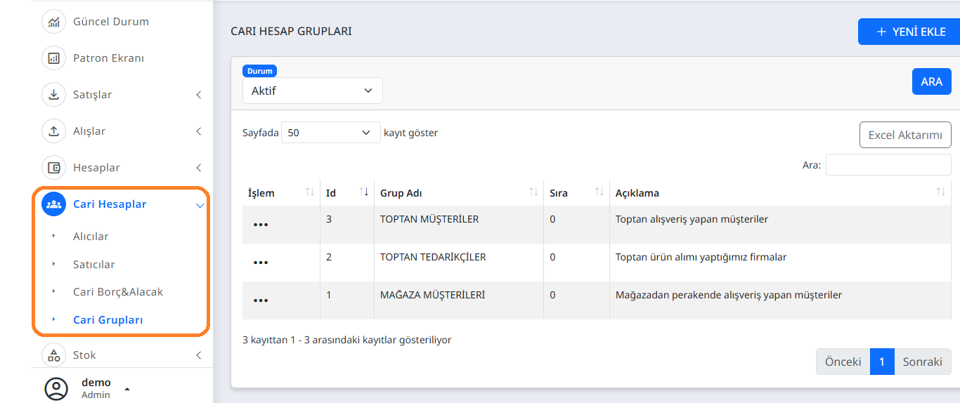 Stok Pratik Cari Hesap Yönetimi
